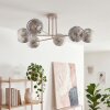 Ripoll ceiling light, globe light sand-coloured, 6-light sources