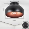 Guayo ceiling light black, 1-light source