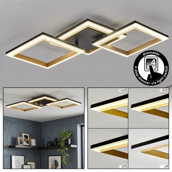 Tulor ceiling light LED black, 1-light source