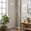 Arcen floor lamp LED matt nickel, 2-light sources
