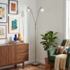 Sarel floor lamp LED matt nickel, 2-light sources