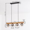 Koyoto hanging light, globe light, pendant light Ecru, black, 4-light sources