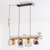 Koyoto hanging light, globe light, pendant light Ecru, black, 4-light sources