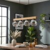Koyoto hanging light, globe light, pendant light Ecru, black, 4-light sources