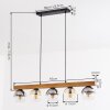 Koyoto hanging light, globe light, pendant light Ecru, black, 5-light sources
