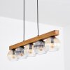Koyoto hanging light, globe light, pendant light Ecru, black, 5-light sources