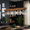Koyoto hanging light, globe light, pendant light Ecru, black, 5-light sources