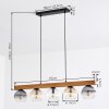 Koyoto hanging light, globe light, pendant light Ecru, black, 5-light sources