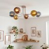 Koyoto ceiling light, globe light 78 cm sand-coloured, 6-light sources