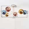 Koyoto ceiling light, globe light 78 cm sand-coloured, 6-light sources