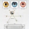 Koyoto ceiling light, globe light 78 cm sand-coloured, 6-light sources
