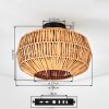 Lemal ceiling light black, 1-light source