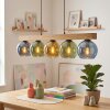 Koyoto hanging light, globe light, pendant light Ecru, black, 5-light sources
