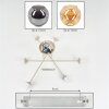 Ripoll ceiling light, globe light sand-coloured, 6-light sources