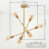 Bogno ceiling light gold, 6-light sources