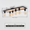 Kanor ceiling light Ecru, black, 6-light sources