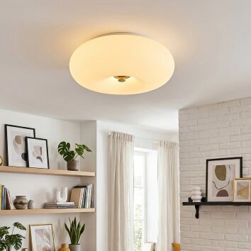 Molak ceiling light matt nickel, 2-light sources
