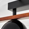 Chauplane ceiling light dark brown, Ecru, black, 4-light sources