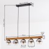 Koyoto hanging light, globe light, pendant light Ecru, black, 5-light sources