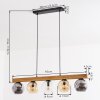 Ripoll hanging light, globe light, pendant light Ecru, black, 5-light sources