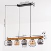 Ripoll hanging light, globe light, pendant light Ecru, black, 5-light sources