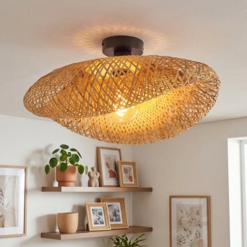 Bauro ceiling light black, 1-light source