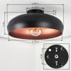 Guayo ceiling light black, 1-light source