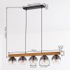 Koyoto hanging light, globe light, pendant light Ecru, black, 5-light sources