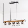 Ripoll hanging light, globe light, pendant light Ecru, black, 5-light sources