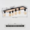 Kanor ceiling light Ecru, black, 6-light sources