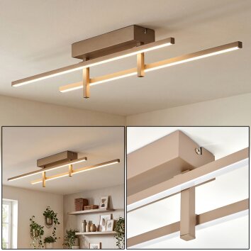 Kiron ceiling light LED sand-coloured, 1-light source