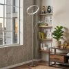 Melak floor lamp, Reading light LED matt nickel, 2-light sources