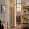 Melak floor lamp, Reading light LED matt nickel, 2-light sources
