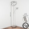 Melak floor lamp, Reading light LED matt nickel, 2-light sources