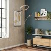 Melak floor lamp, Reading light LED gold, 2-light sources