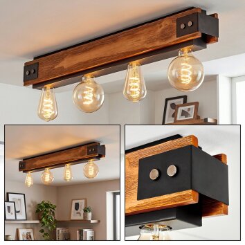 Yuma ceiling light Ecru, black, 4-light sources