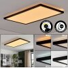 Zuren ceiling light, Panel LED black, 1-light source
