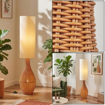 Nalek floor lamp brown, Wood like finish, 2-light sources