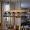 Koyoto hanging light, globe light, pendant light Ecru, black, 5-light sources