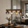 Ripoll hanging light, globe light, pendant light Ecru, black, 4-light sources