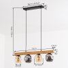 Ripoll hanging light, globe light, pendant light Ecru, black, 4-light sources