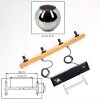 Ripoll hanging light, globe light, pendant light Ecru, black, 4-light sources