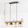 Koyoto hanging light, globe light, pendant light Ecru, black, 4-light sources