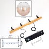 Koyoto hanging light, globe light, pendant light Ecru, black, 4-light sources