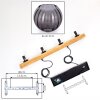 Koyoto hanging light, globe light, pendant light Ecru, black, 4-light sources