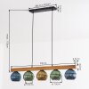 Koyoto hanging light, globe light, pendant light Ecru, black, 5-light sources
