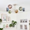 Koyoto ceiling light, globe light 78 cm sand-coloured, 6-light sources