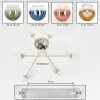 Koyoto ceiling light, globe light 78 cm sand-coloured, 6-light sources