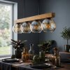 Koyoto hanging light, globe light, pendant light Ecru, black, 4-light sources