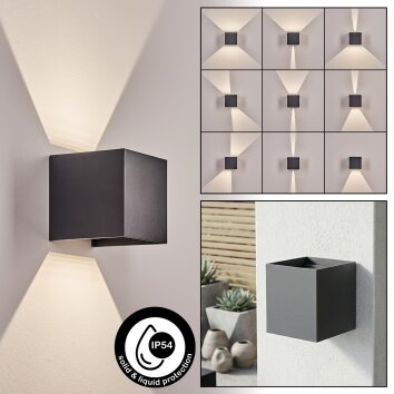 Tamarin outdoor wall light, Up & Down Light, wall light LED anthracite, 1-light source